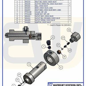 CHECK VALVE ASSY BALL IN/OUT NITROCISION WS100 WSI